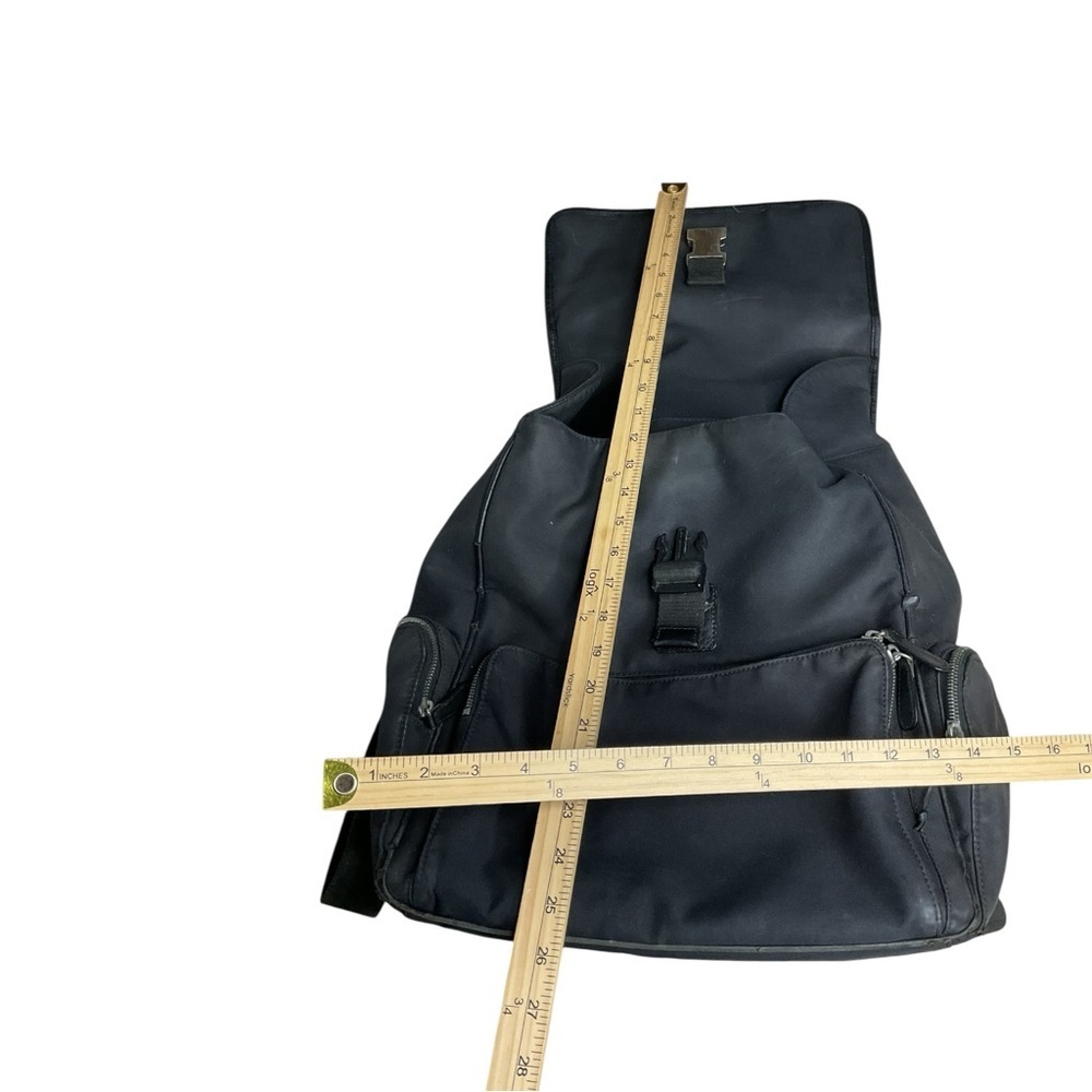 Coach Black Nylon Backpack Leather Trim Vintage - Picture 9 of 11